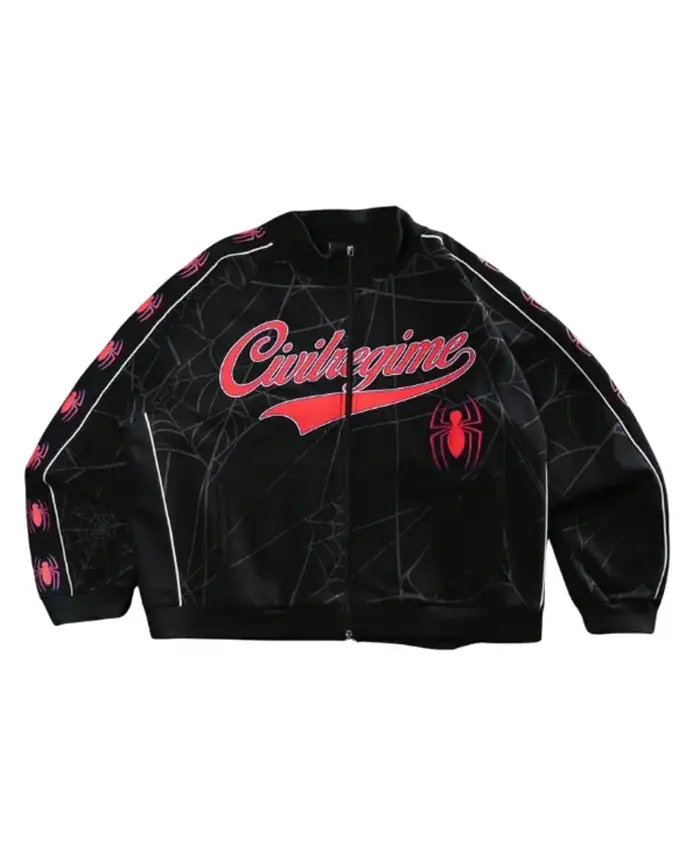 Marvel Spider Chaos Civil Track Jacket Black