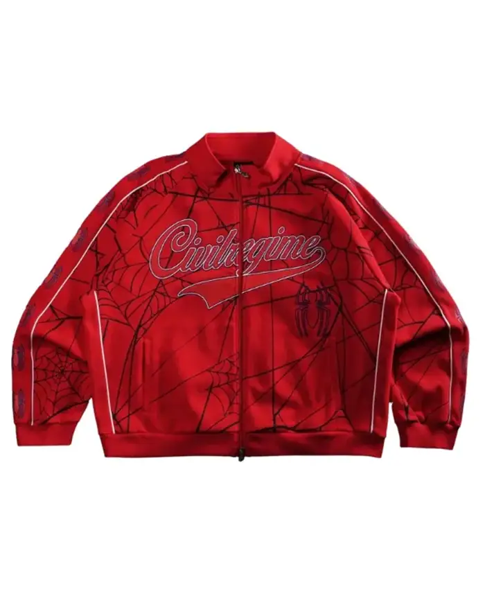 Marvel Spider Chaos Civil Track Jacket Red