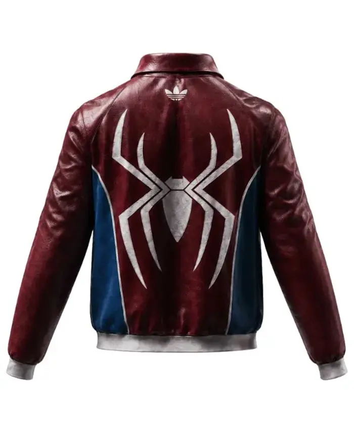 Marvel x Spider Man Tom Holland Leather Jacket Back