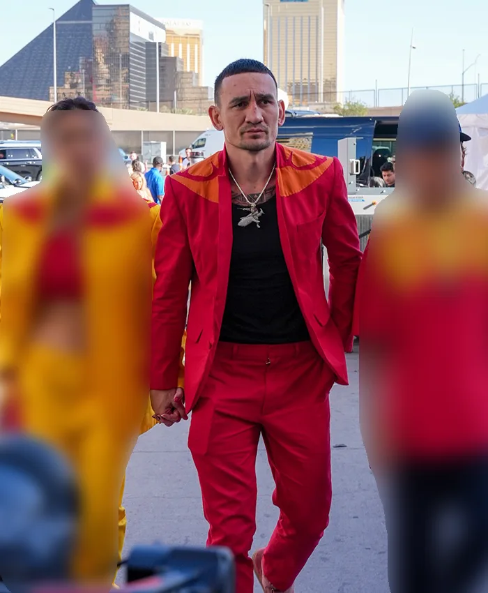 Max Holloway UFC 329 Red Suit Front