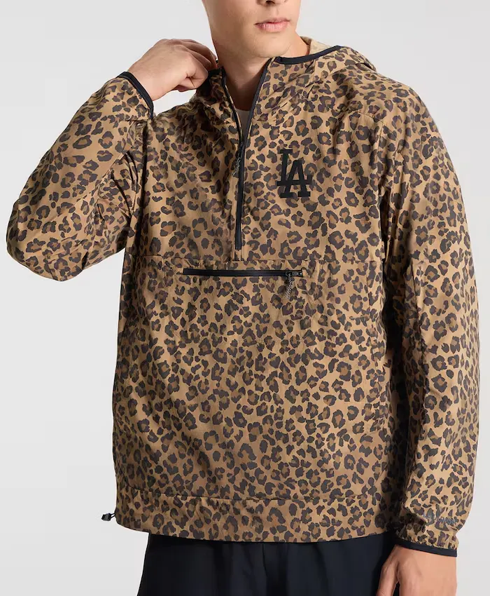 Mens-Los-Angeles-Dodgers-lululemon-Running-Leopard-Anorak-Jacket