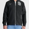 Mens San Diego Padres Nike Dugout Black Bomber Zip Up Jacket