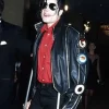 Michael Jackson Elizabeth Taylor Tribute Black Leather Jacket On Sale
