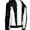 Michael Jackson Thriller Black and White Leather Jacket For Sale