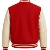 Michael Jackson VAN 1988 Stadium Varsity Jacket Red and White Shop now