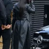 Michelle Saniei LA Street Style Leather Trench Coat Back