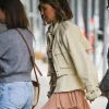 Millie Bobby Brown NYC 2026 Beige Jacket For Sale