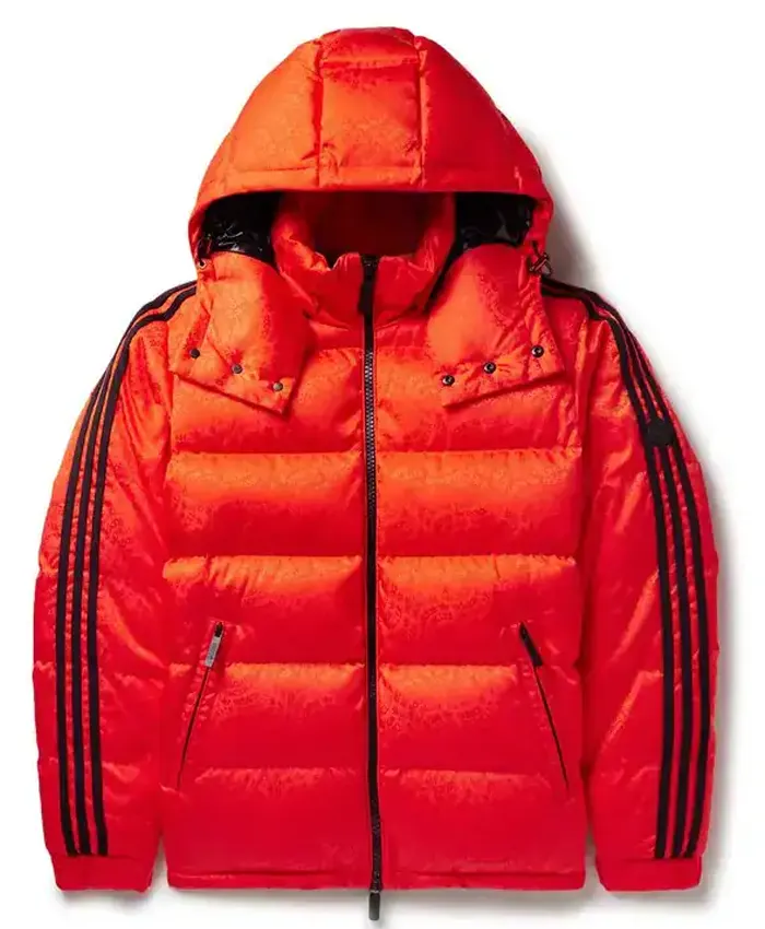 Moncler X Adidas Alpbach Short Down Orange Jacket