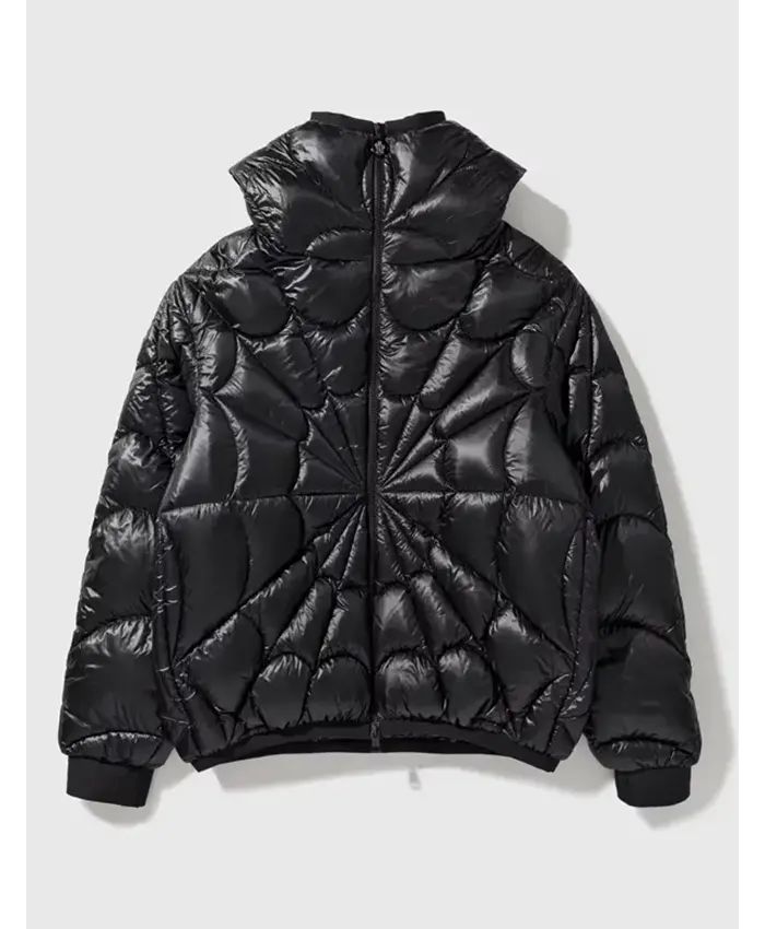 Moncler X Spiderman Black Padded Jacket Front