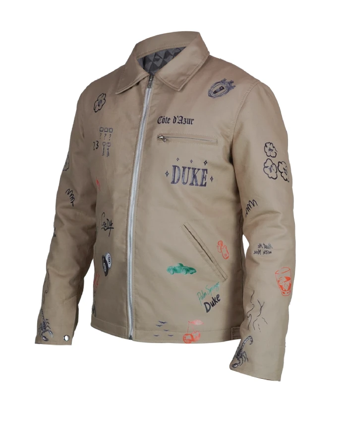 Louis Tomlinson beige cotton jacket inspired by his Montreal concert look