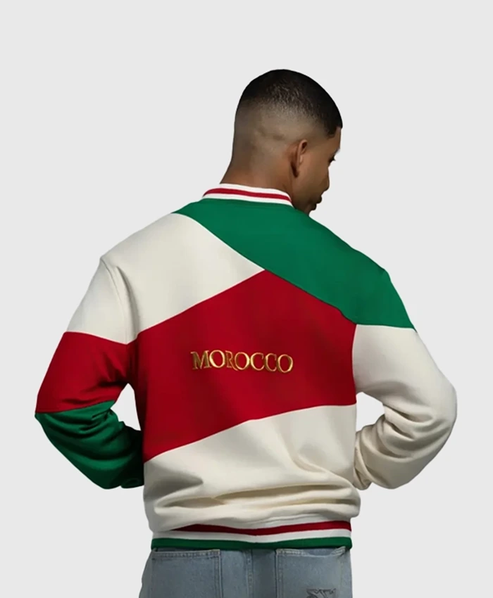 Morocco World Cup Colorblock Bomber Jacket Back