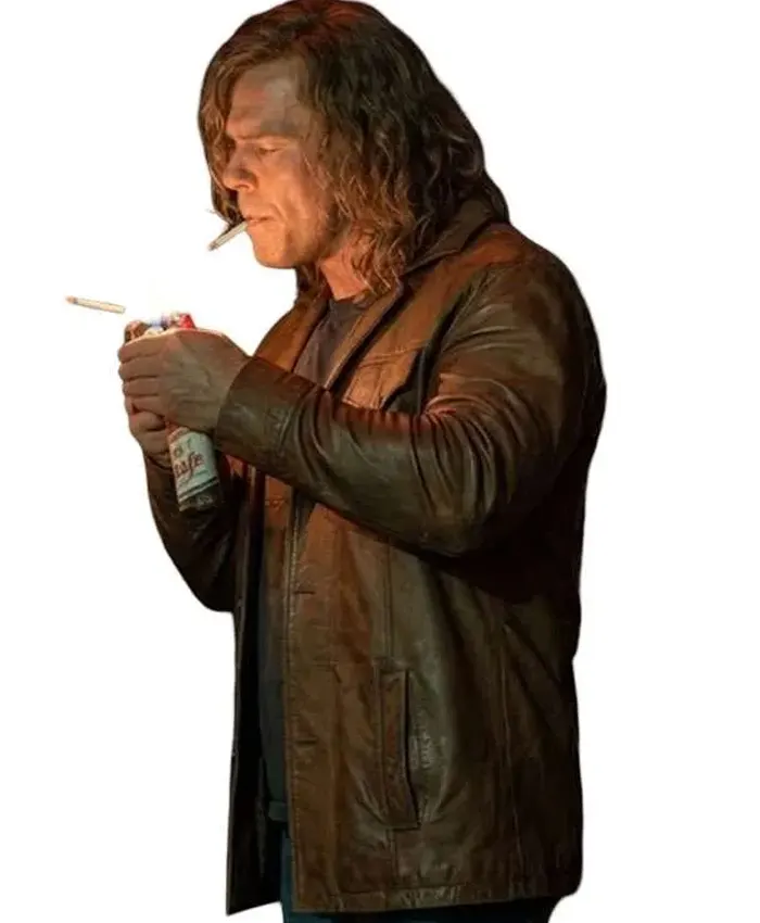 Motor City Alan Ritchson Brown Leather Jacket For Sale