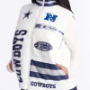 NFL Cowboys Fan White Puffer Vest