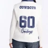 NFL Cowboys Fan White Puffer Vest Back