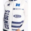 NFL Cowboys Fan White Puffer Vest Front