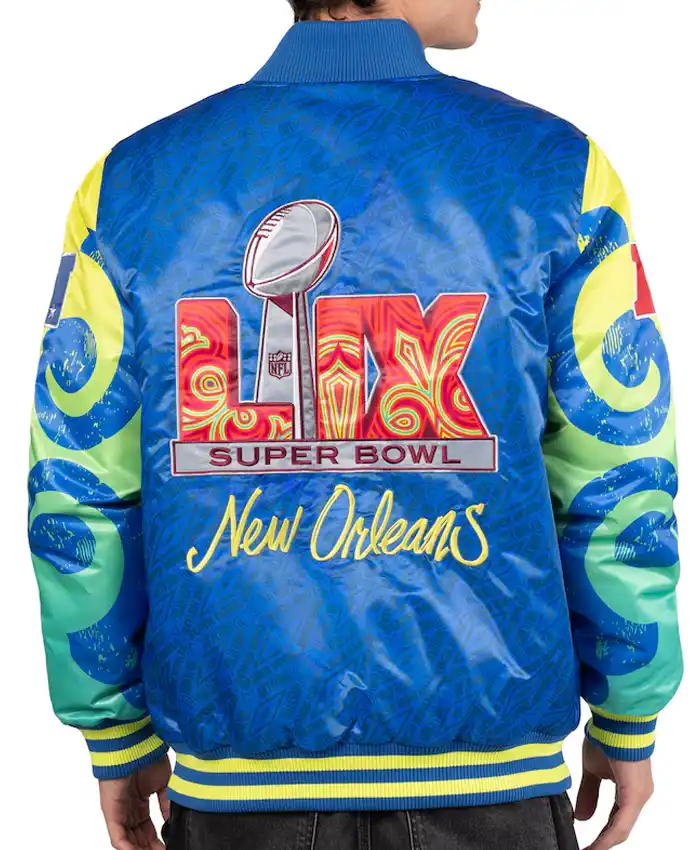 NFL Super Bowl LIX The Big Easy Starter Royal Blue Full-Snap Varsity Jacket