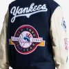 NY Yankees Starter 50th Year Blue and Cream Varsity Letterman Jacket