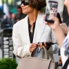 NYC 2026 Halle Berry White Blazer Front
