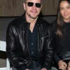 NYC Matt Damon Black Leather Jacket Front