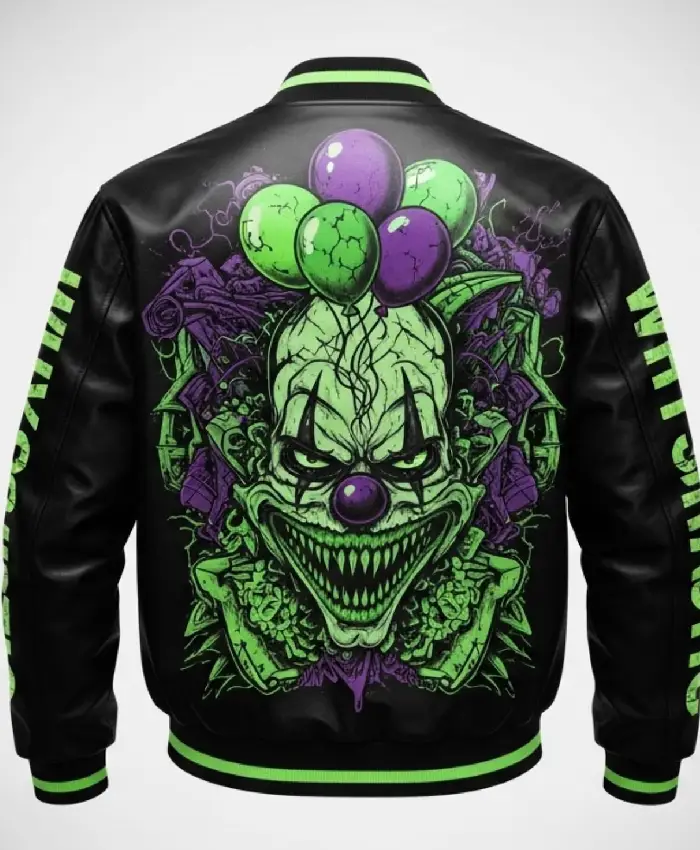 Neon Skull Streetwear Punk Biker Jacket