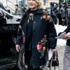 New York Fashion Week Martha Stewart Floral Coat For Sale