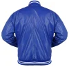 Stylish Knicks Chrome Hearts leather varsity jacket with sporty team-inspired detailing