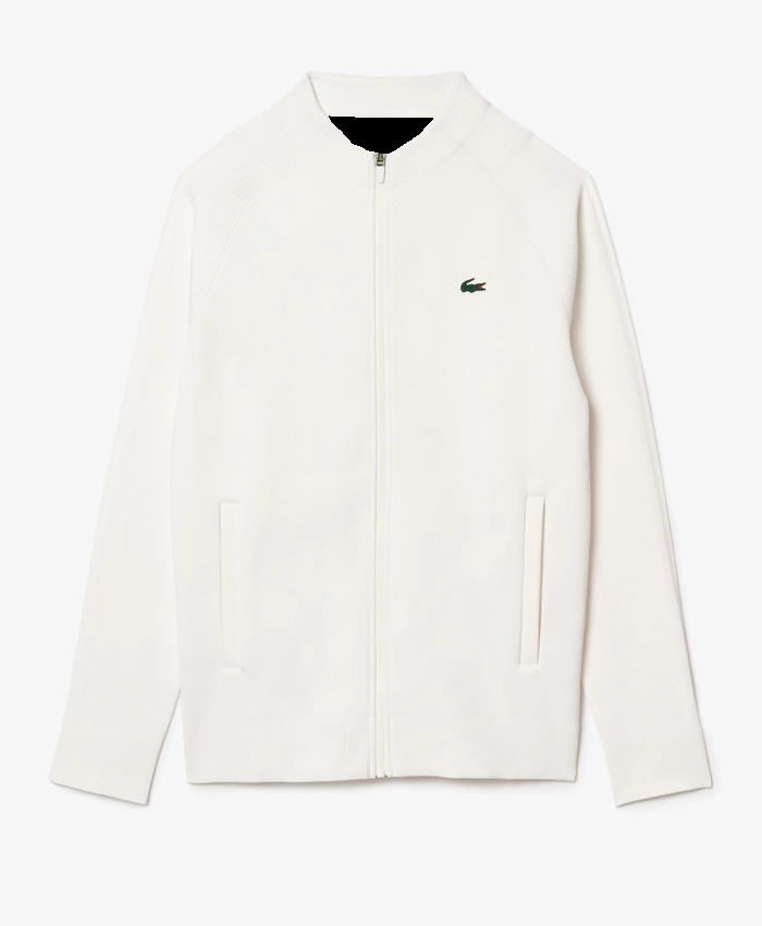 Shop Wimbledon 2026 Novak Djokovic Lacoste Zip-Up Fleece Track Jacket For Sale