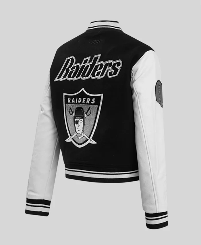 Oakland Raiders Women’s Retro Varsity Jacket For Sale
