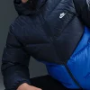 Obsidian Game Nike Down Puffer Black and Blue Hooded Windrunner Jacket