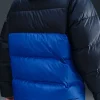 Obsidian Game Nike Down Puffer Black and Blue Hooded Windrunner Jacket Back