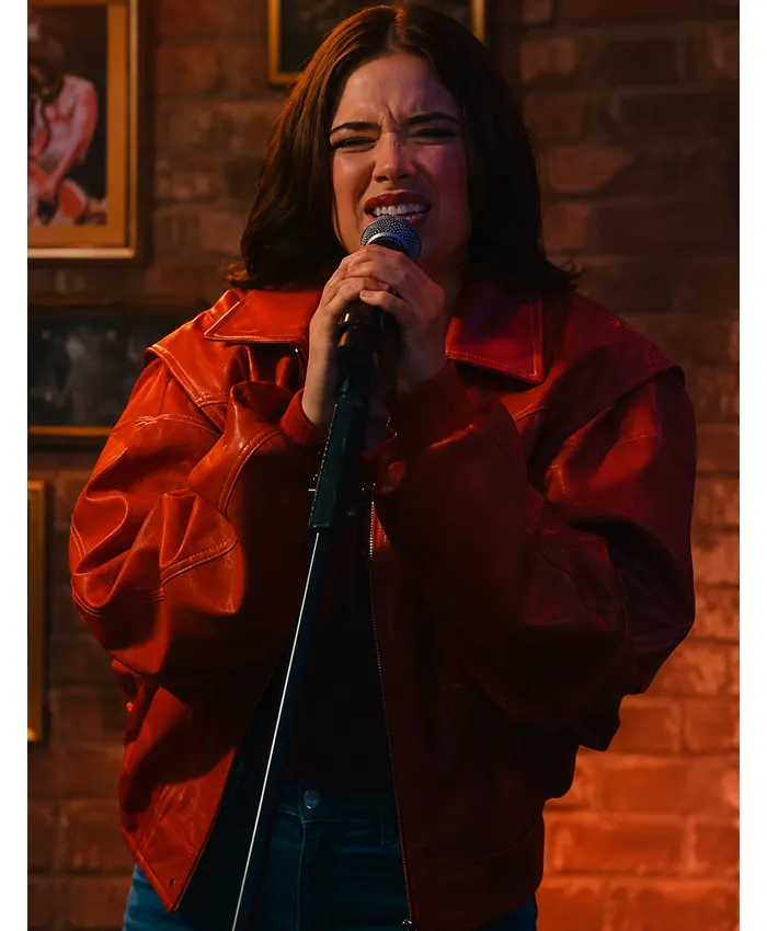 Off Campus S01 Ella Bright Red Bomber Jacket