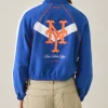 Off Season MLB Lightweight Blue Zip-Up Track Jacket Back