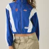 Off Season MLB Lightweight Blue Zip-Up Track Jacket Front