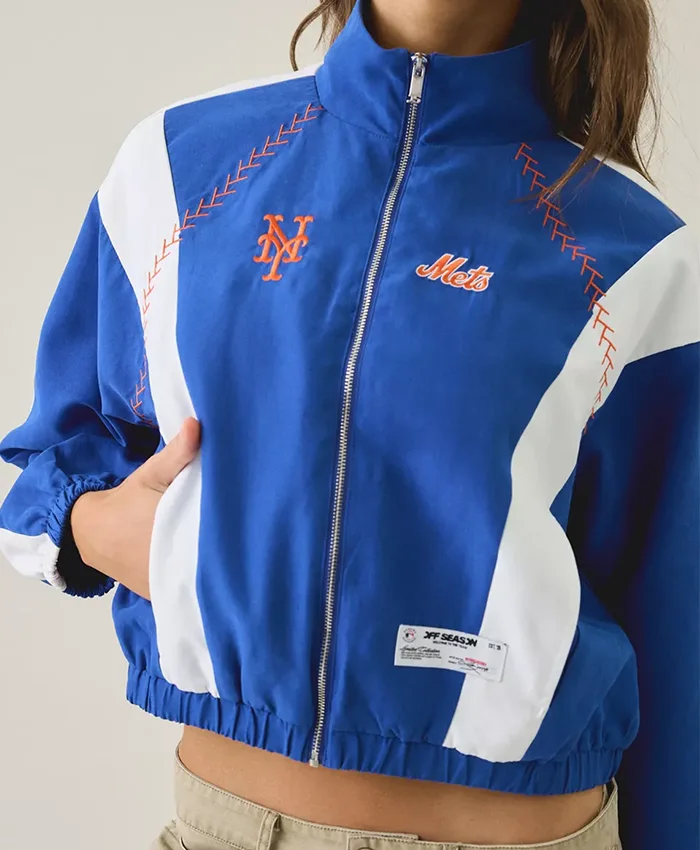 Off Season MLB Lightweight Blue Zip-Up Track Jacket