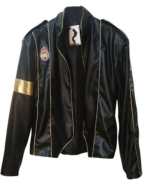 On Sale Michael Jackson Elizabeth Taylor Tribute Black Leather Jacket