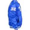 On Sale Tennessee State University Blue Cropped Satin Varsity Jacket