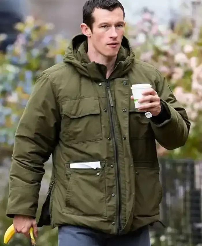 One Night Only Callum Turner Green Puffer Jacket