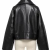 PFW 2026 Maika Monroe Leather Jacket Back