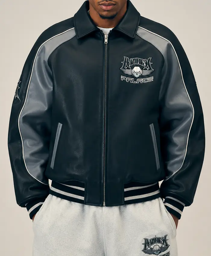 Palace Skateboards x Avirex Leather Varsity Jacket