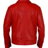 Buy Paris Street Style 2026 Chris Brown Red Leather Jacket For Sale