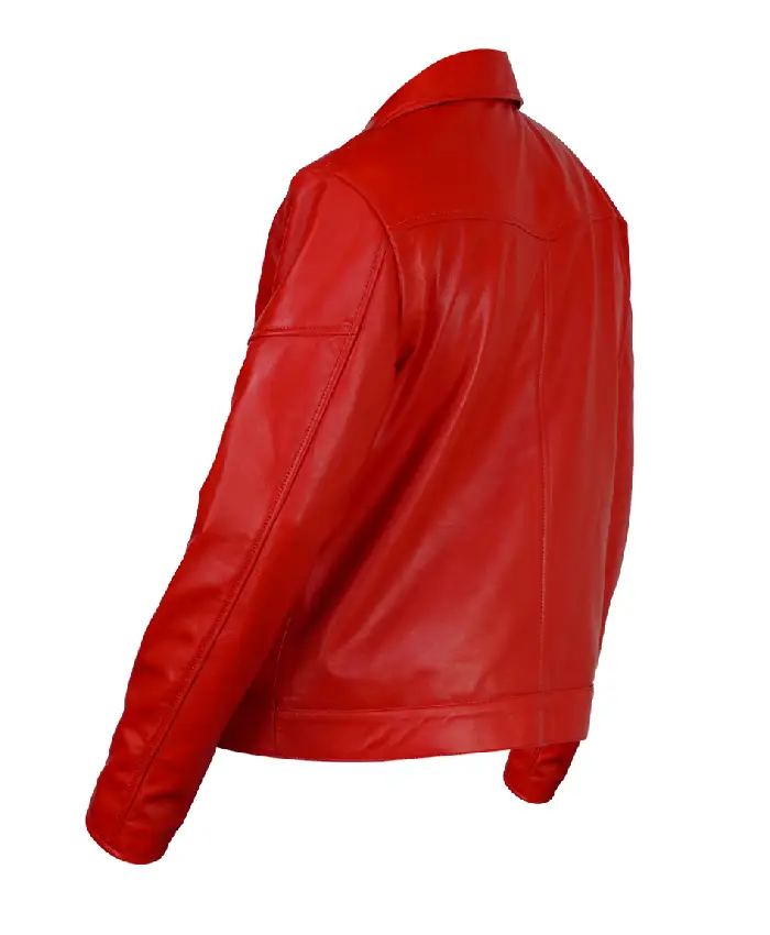 Paris Street Style 2026 Chris Brown Red Leather Jacket