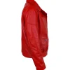 Chris Brown 2026 Red Leather Jacket