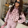 Pink-And-Black-Zara-Polka-Dot-Jacket-For-Sale