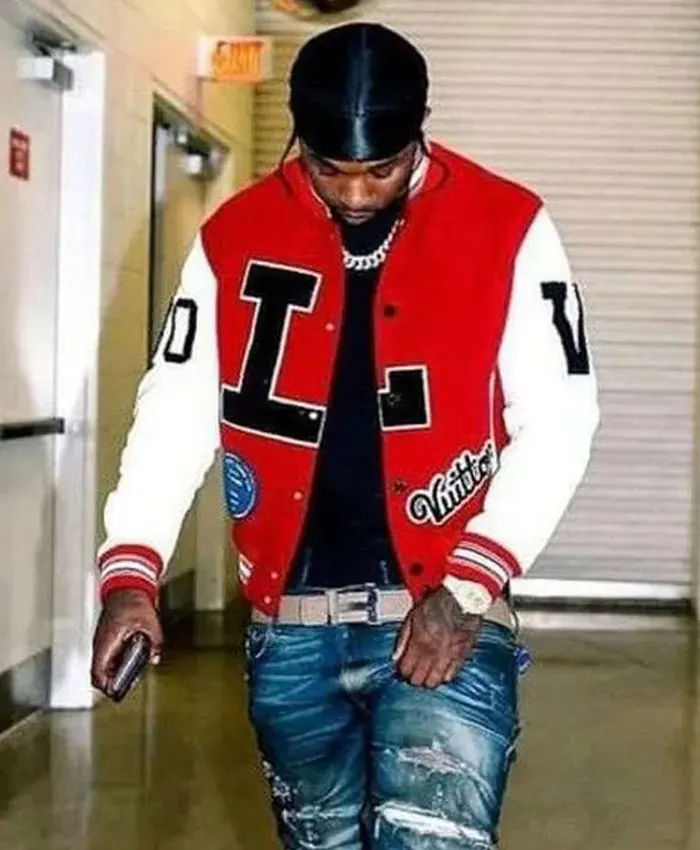 Pop Smoke Dreaming Varsity Jacket Front