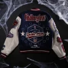Protector Of NYC Navy & Butter Letterman Jacket Back