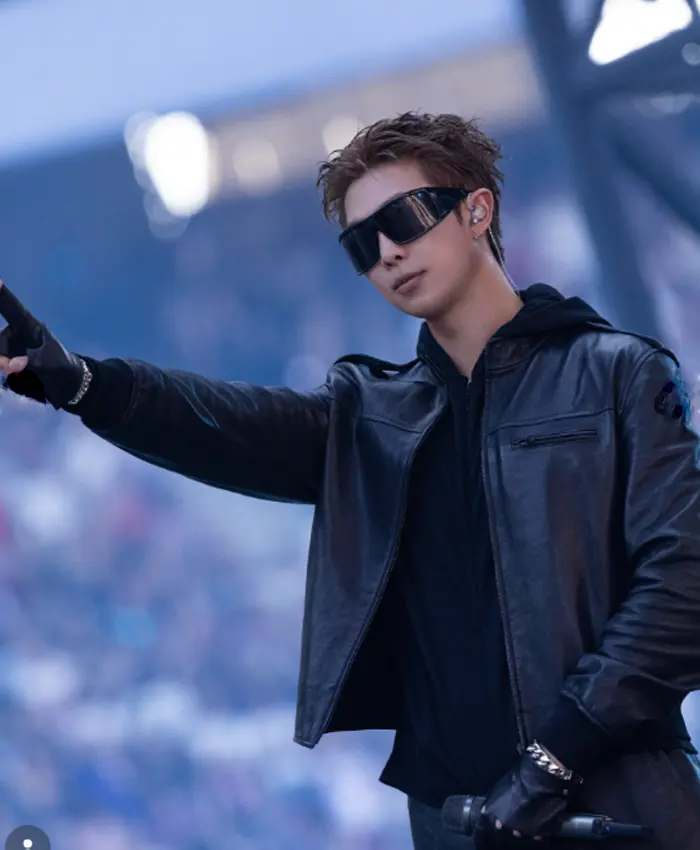 RM BTS World Tour Arirang Gucci Leather Jacket