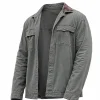 Reacher S04 Alan Ritchson Grey Cotton Jacket Front