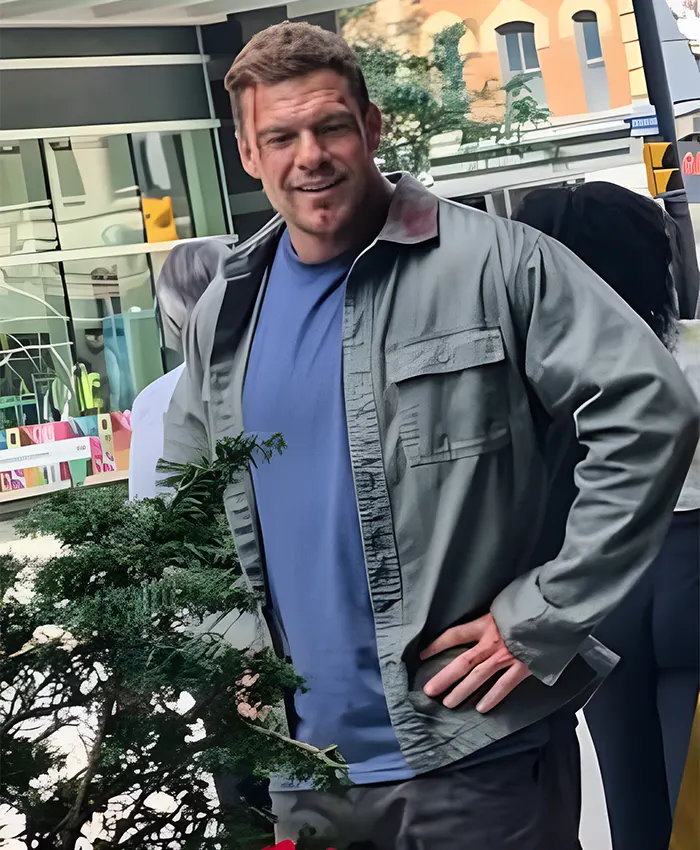 Reacher S04 Alan Ritchson Grey Cotton Jacket