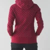 Red-And-Black-Polka-Dot-Lululemon-Scuba-Hooded-Jacket