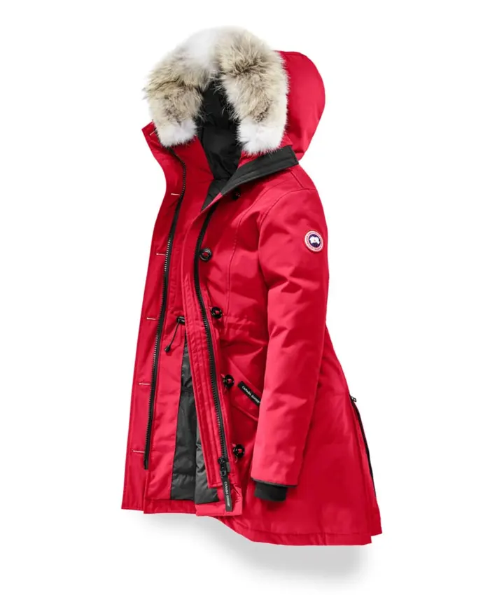 Red-Canada-Goose-hooded-Jacket-With-Fur